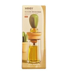 1 WENDY Blue Oil Basting Brush Glass with Silicone Brush NEW